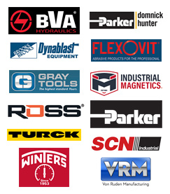 Vendors: BVA Hydraulics, Domnick Hunter, Dynablast Equipment, FlexOVit, Gray Tools, Industrial Magnetics, Parker, ROSS Controls, SCN Industrial, Turck, Von Ruden Manufacturing, Winters Instruments
